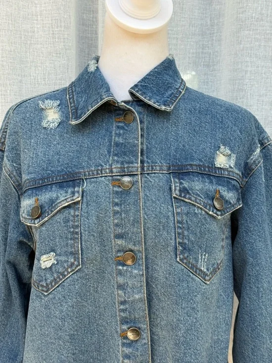 For the Republic denim jacket undone hem - Picture 4 of 9